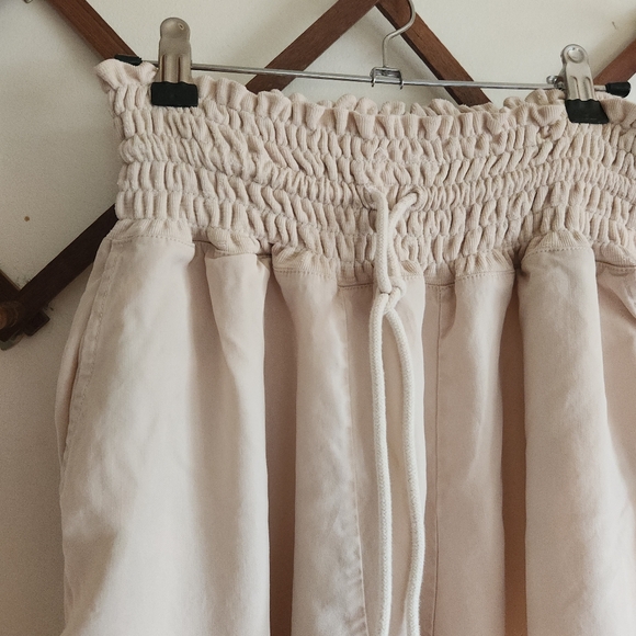 Free People Movement Mia Lounge Pant Lyocell Cream Wide-Leg Pant Medium - Picture 3 of 14